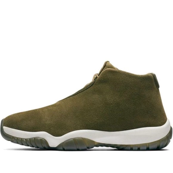 Air Jordan Future Green Olive Canvas Sneaker Women Size 8 - Picture 3 of 7